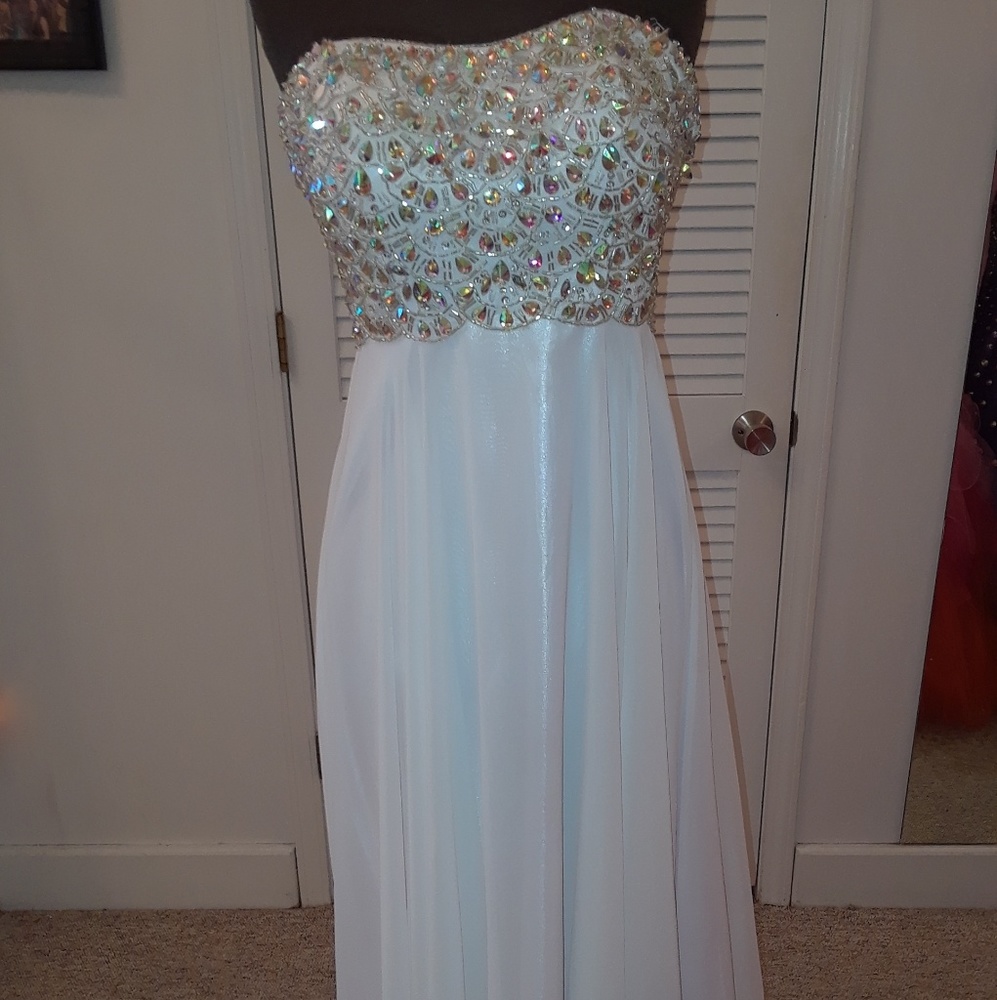 White prom dress